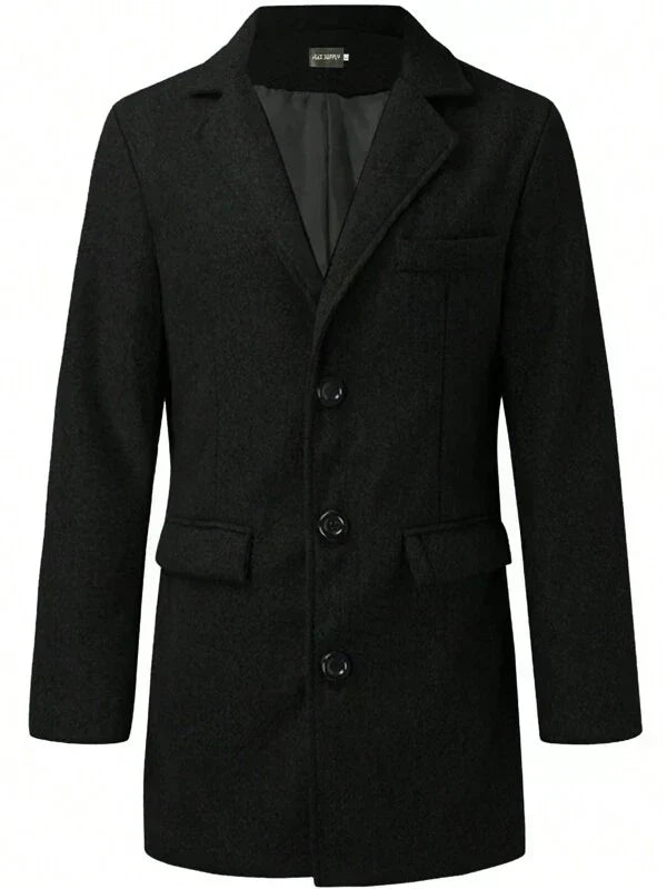 VictorMen® Klassischer Herrenmantel mit Revers – Zeitloser Stil